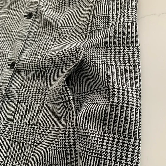 Kasper 18W Houndstooth-Plaid Longline Blazer Black/Vanilla Ice New no Tag - Picture 10 of 12